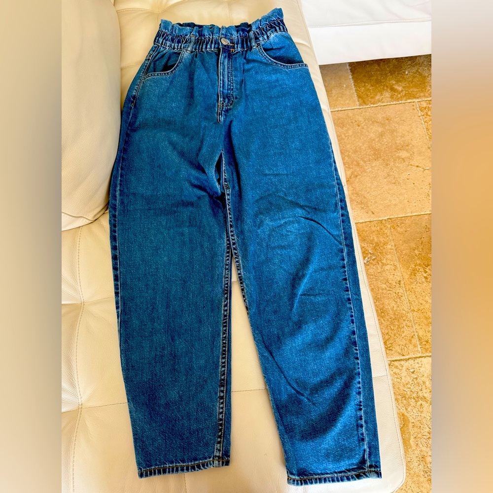 Zara Blue Relaxed Jeans Classic Style